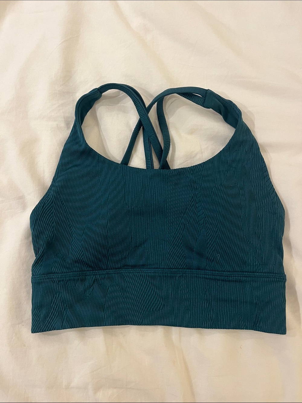 Women’s Lululemon Teal Ribbed Strappy Sports Bralette